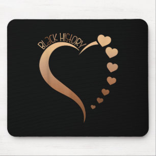 Melanin Heart Black History Month Proud Black Afri Mouse Pad
