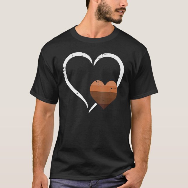 Melanin Heart Black History Month Retro BLM Africa T-Shirt (Front)