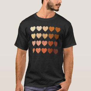 Melanin Heart Black History Pride For Women Men Bo T-Shirt