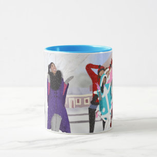 Melanin in the Snow Winter Fashion Girls Mug