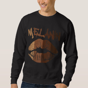 Melanin Lip Kiss BLM BHM Black History Afro Pride  Sweatshirt