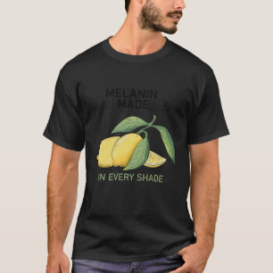 Melanin Made In Every Shade Lemons Summer Beach Pa T-Shirt