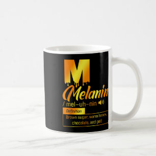 Melanin Noun Definition Black History Month Junete Coffee Mug