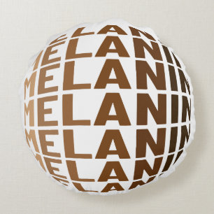 Melanin Poppin Black History Month Bruh Sista Round Cushion