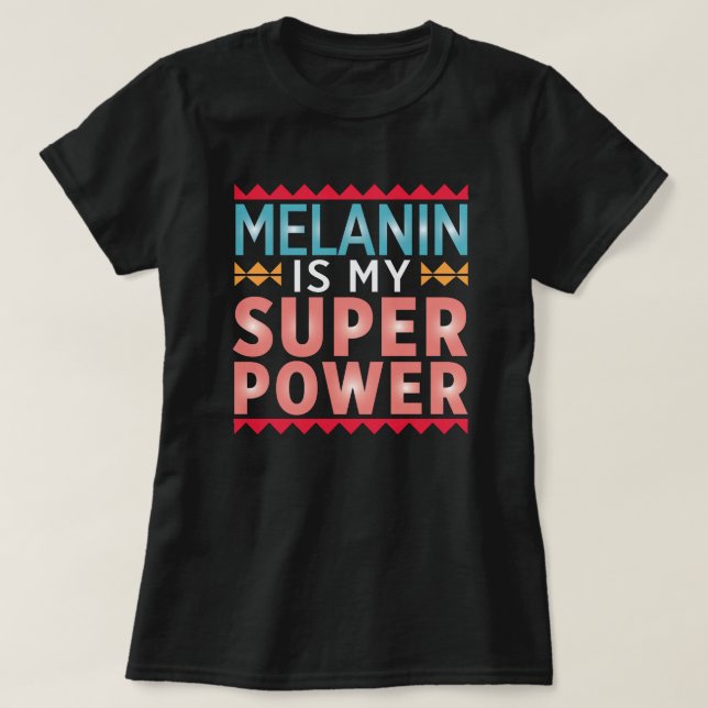 Melanin Poppin Design T-Shirt (Design Front)