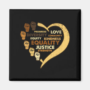 Melanin Power Fist Heart Black History Month Blm A Magnet