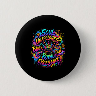 Melanin pride black history juneteenth freedom day 6 cm round badge