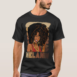 Melanin Pride Black History Queen BHM BLM Afro Wom T-Shirt