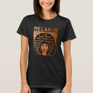 Melanin Pride Black Woman Afro American Black Girl T-Shirt