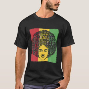 Melanin Pride Black Woman Afro Black History Month T-Shirt
