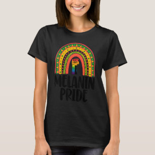 Melanin Pride Rainbow Women African Black History  T-Shirt