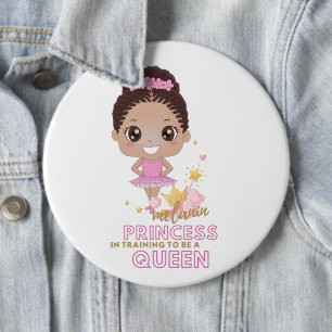 Melanin Princess Training To Be Queen Ballerina 6 Cm Round Badge