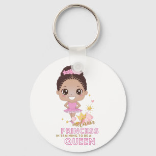 Melanin Princess Training To Be Queen Ballerina Key Ring