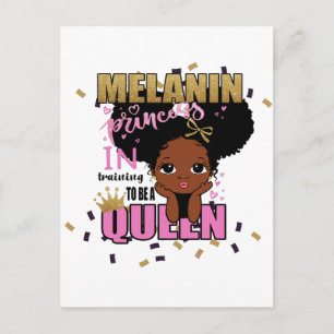 Melanin Princess Training To Be Queen Lilibet Gift Postcard