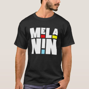 Melanin Proud Afro Black History Month Mens Womens T-Shirt