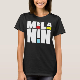 Melanin Proud Afro Black History Month Mens Womens T-Shirt