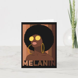 Melanin Queen African American Black History Month Card