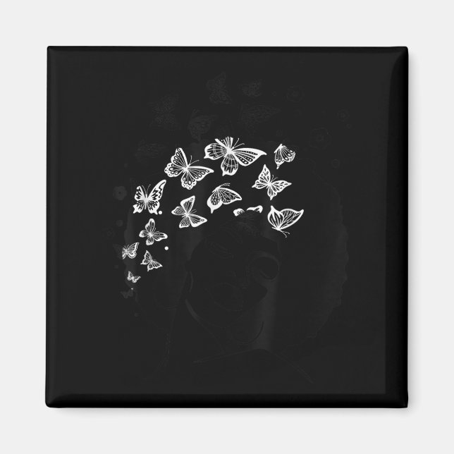 Melanin Queen African American Strong Black Natura Magnet (Front)