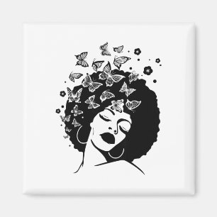 Melanin Queen African American Strong Black Natura Magnet