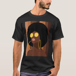 Melanin Queen Afro Lady African American Women's B T-Shirt