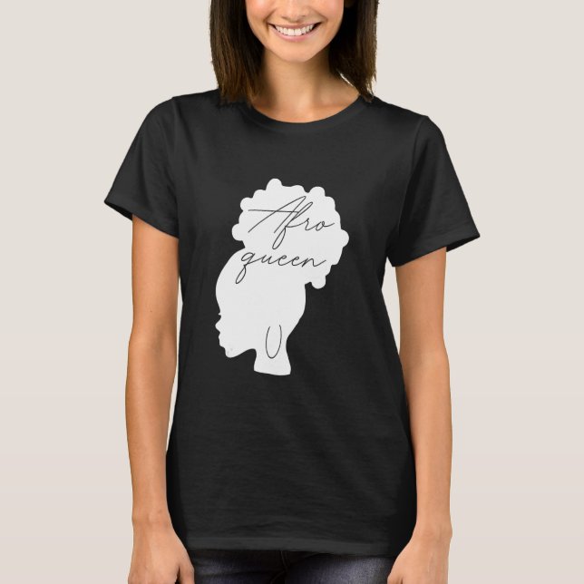 Melanin Queen Afro Queen T-Shirt (Front)