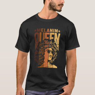 Melanin Queen BLM African American Strong Black Na T-Shirt