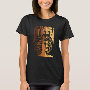 Melanin Queen BLM African American Strong Black Na T-Shirt