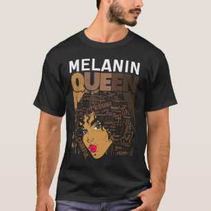 Melanin Queen Proud Black Queen Afro Women African T-Shirt