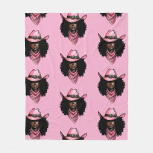 Melanin Rodeo Queen Fleece Blanket