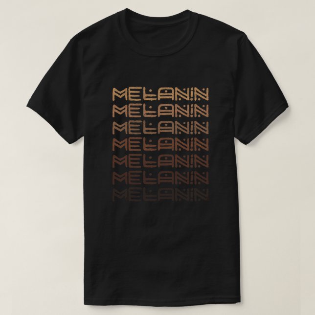 Melanin shades africa lettering T-Shirt (Design Front)