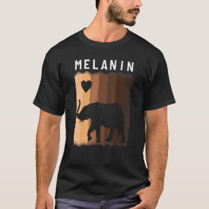 Melanin Shades Black Pride Men Women Elephant T-Shirt