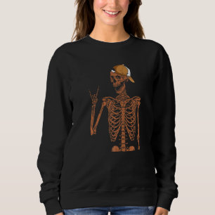 Melanin Skeleton Rock Hand Black History Month BLM Sweatshirt