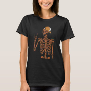 Melanin Skeleton Rock Hand Black History Month BLM T-Shirt