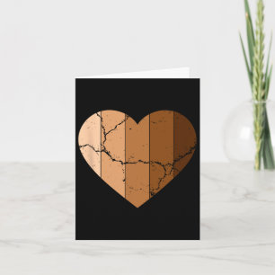 Melanin Skin Tone Heart Black History Month  Card