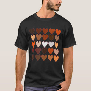 Melanin Skin Tone Hearts, Be Kind, Black Pride His T-Shirt