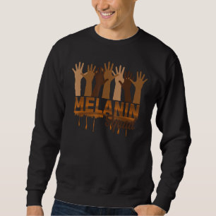 Melanin Squad Shades Of Brown Hands Black Pride Sweatshirt