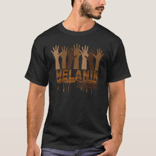 Melanin Squad Shades Of Brown Hands Black Pride T-Shirt