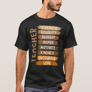 Melanin Teacher Black History Month African Black T-Shirt
