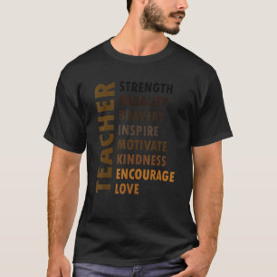 Melanin Teacher Black History Month Black Afro Afr T-Shirt