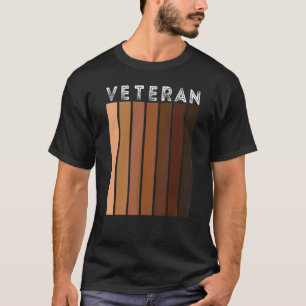Melanin Veteran Afro Woman Veteran Proud Black Que T-Shirt