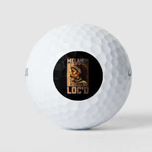 Melanin We Got It Loc'd Black African Pride Golf Balls