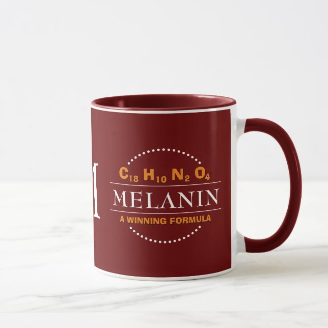 MELANIN Winning Formula Burgundy Monogram Mug (Right)