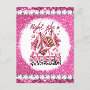 Melanin woman breast cancer warrior survivor black postcard