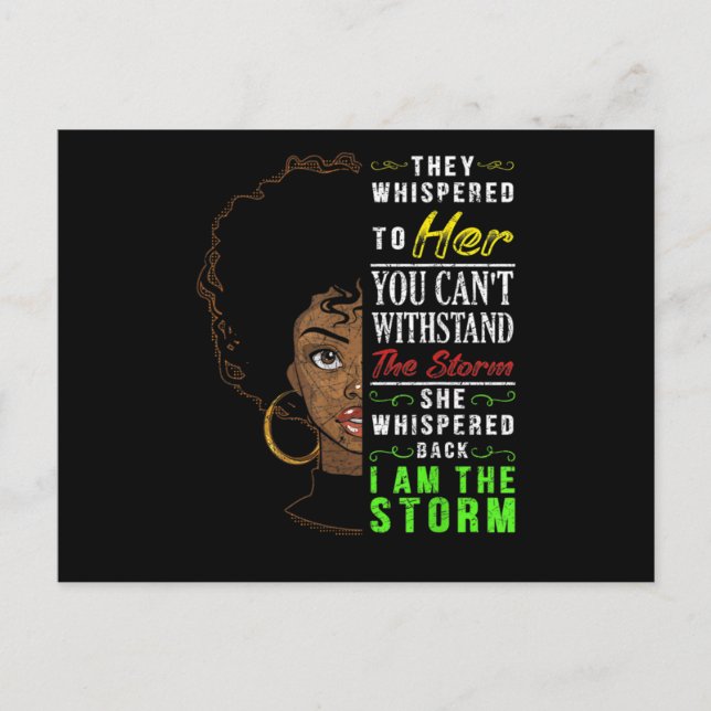 Melanin Women African American Pride Black History Invitation Postcard (Front)