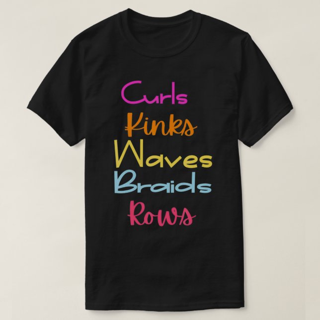 Melanin  Womens Curls Kinks Waves Braids  T-Shirt (Design Front)