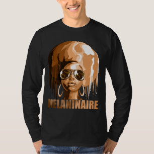 Melaninaire Women Melanin Poppin Black History Gif T-Shirt