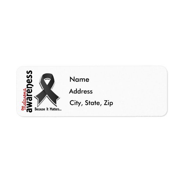 Melanoma Awareness 5 Return Address Label (Front)