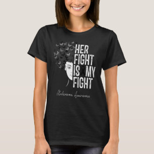 Melanoma Awareness Black Butterfly Ribbon Awarene T-Shirt