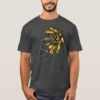 Melanoma Awareness Sunflower ribbon flowers fall T-Shirt