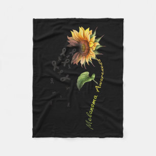 Melanoma Awareness Sunflower Shirt  Fleece Blanket